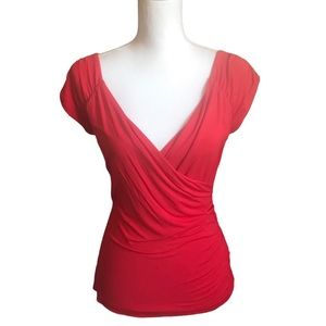 WHBM Reversible Ruched Wrap Tee